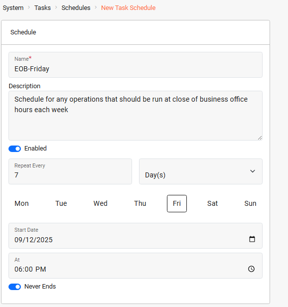 Schedule COB